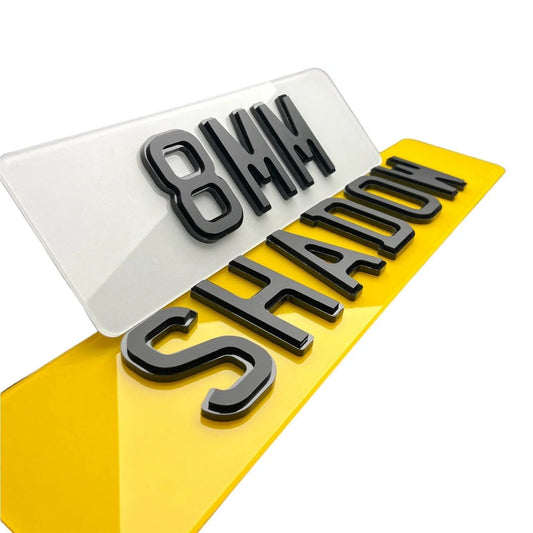 8mm 4D Shadow Number Plates