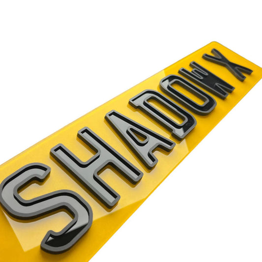4D Shadow-X Number Plates