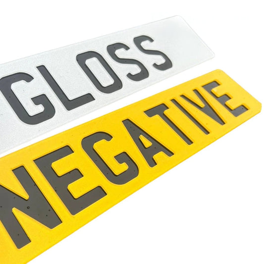 Negative Inverted Number Plates